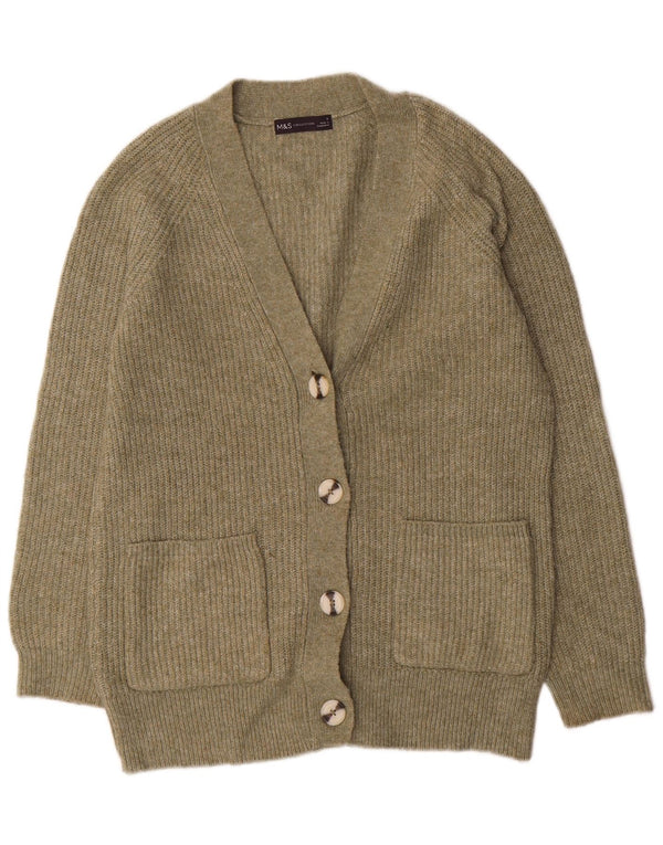 MARKS & SPENCER Pulover cardigan supradimensionat pentru femei UK 10 Small Green