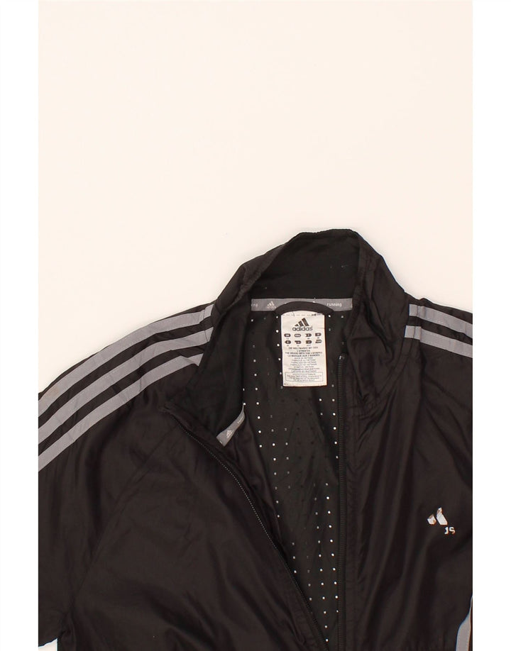 ADIDAS Womens Tracksuit Top Jacket UK 12 Medium Black Nylon Vintage Adidas and Second-Hand Adidas from Messina Hembry 