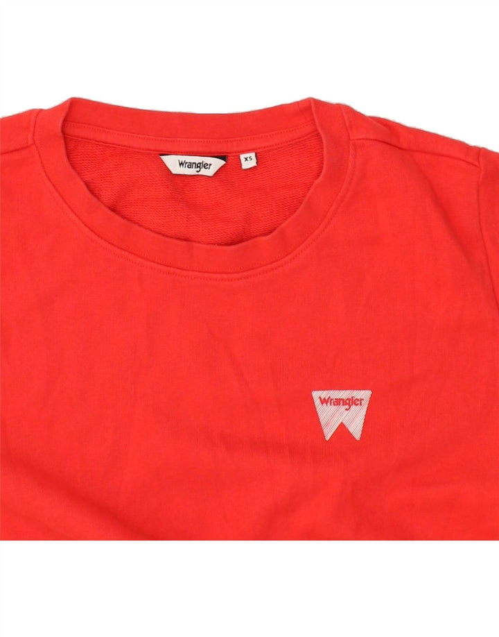 WRANGLER Womens Sweatshirt Jumper UK 6 XS Red Cotton | Vintage Wrangler | Thrift | Second-Hand Wrangler | Used Clothing | Messina Hembry 