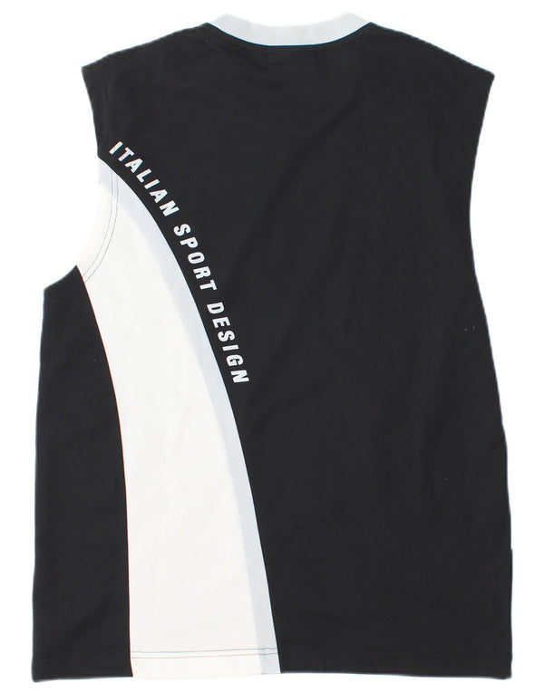 Top cu vestă grafică pentru bărbați Lotto, mediu negru, bloc de culoare