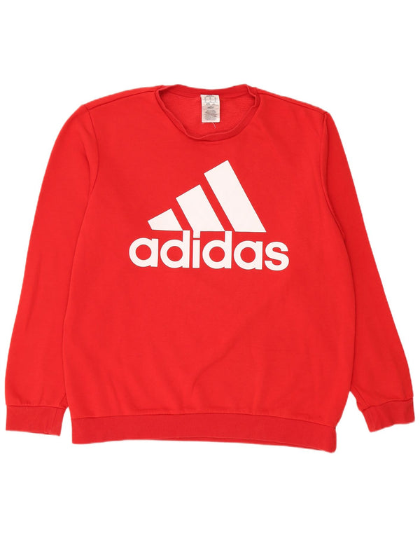 Hanorac grafic pentru bărbați Adidas Jumper XL bumbac roșu