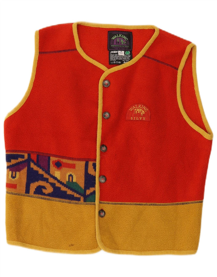 Gilet din lână pentru femei Silvy UK 14, roșu mediu, poliester color bloc