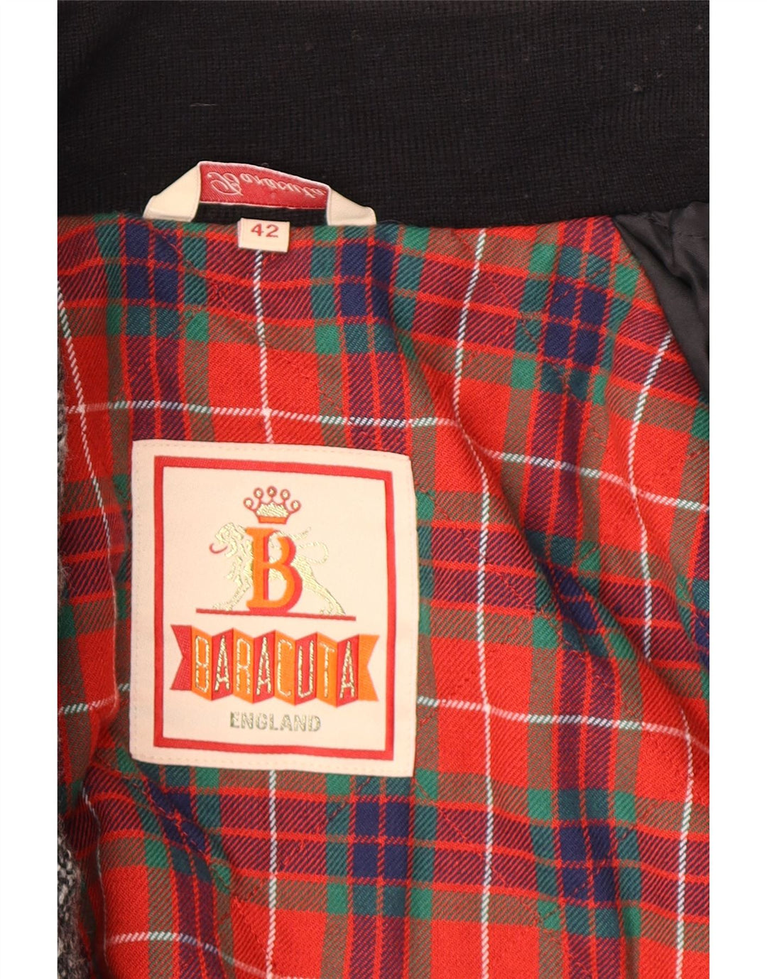 Jachetă Bomber pentru bărbați Baracuta UK 42 XL Gri Clasic cu pături