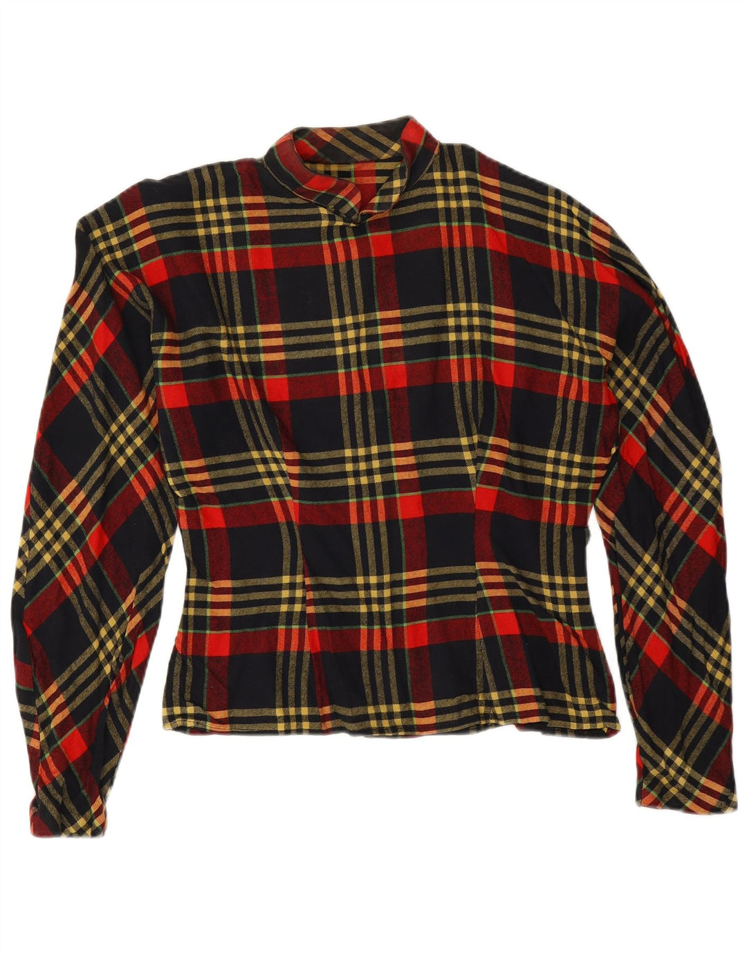 Bluză vintage cu mâneci lungi pentru femei UK 14, roșu, caroserie mare