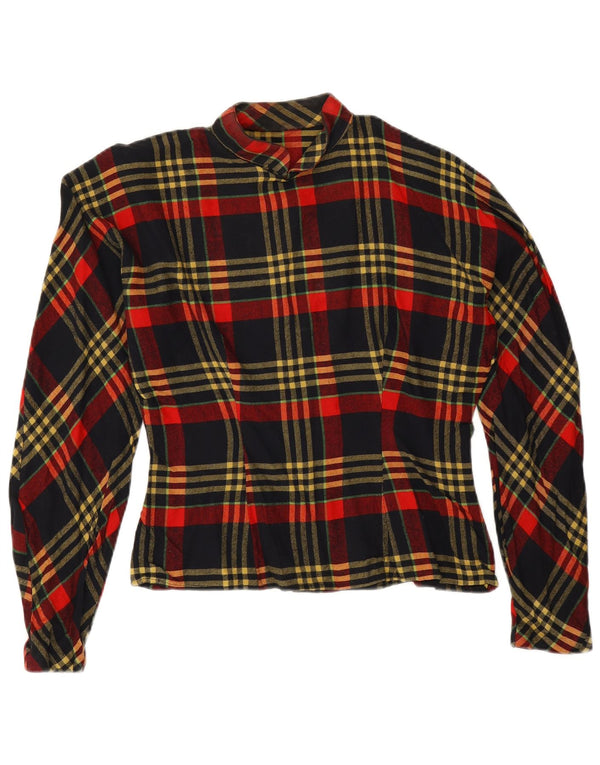 Bluză vintage cu mâneci lungi pentru femei UK 14, roșu, caroserie mare