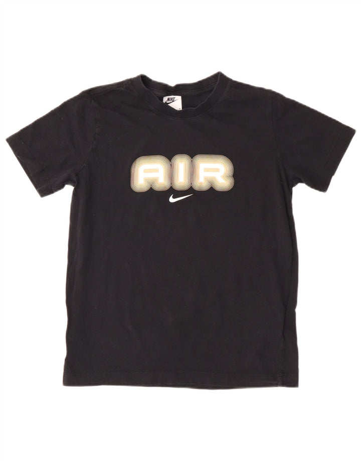 Tricou grafic Nike pentru băieți Top 10-11 ani bumbac negru mediu