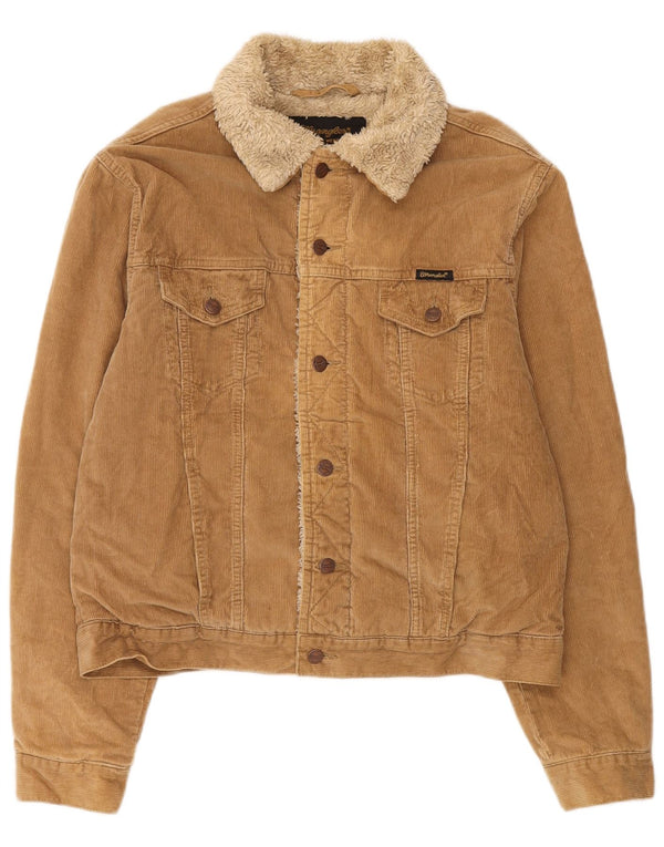 Jachetă pentru bărbați Wrangler Sherpa din velur, UK 40, mare, bej, bumbac