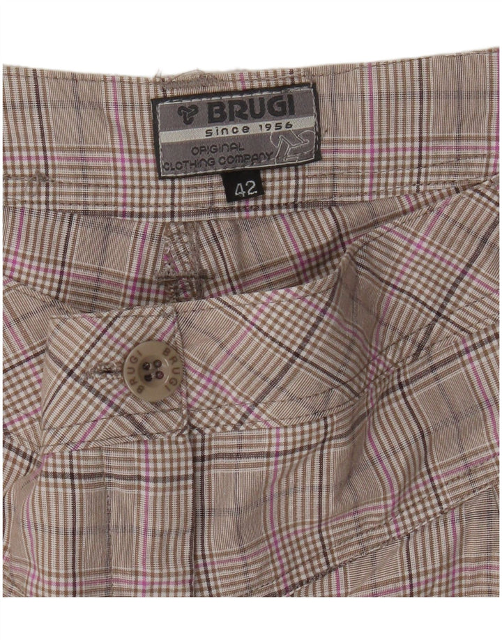 Pantaloni scurți casual Brugi pentru femei IT 42 Medium W30 Gri Check