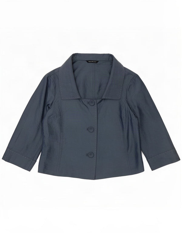 Penny Black Womens Bolero Top cu mâneci 3/4 UK 12 Medium Blue