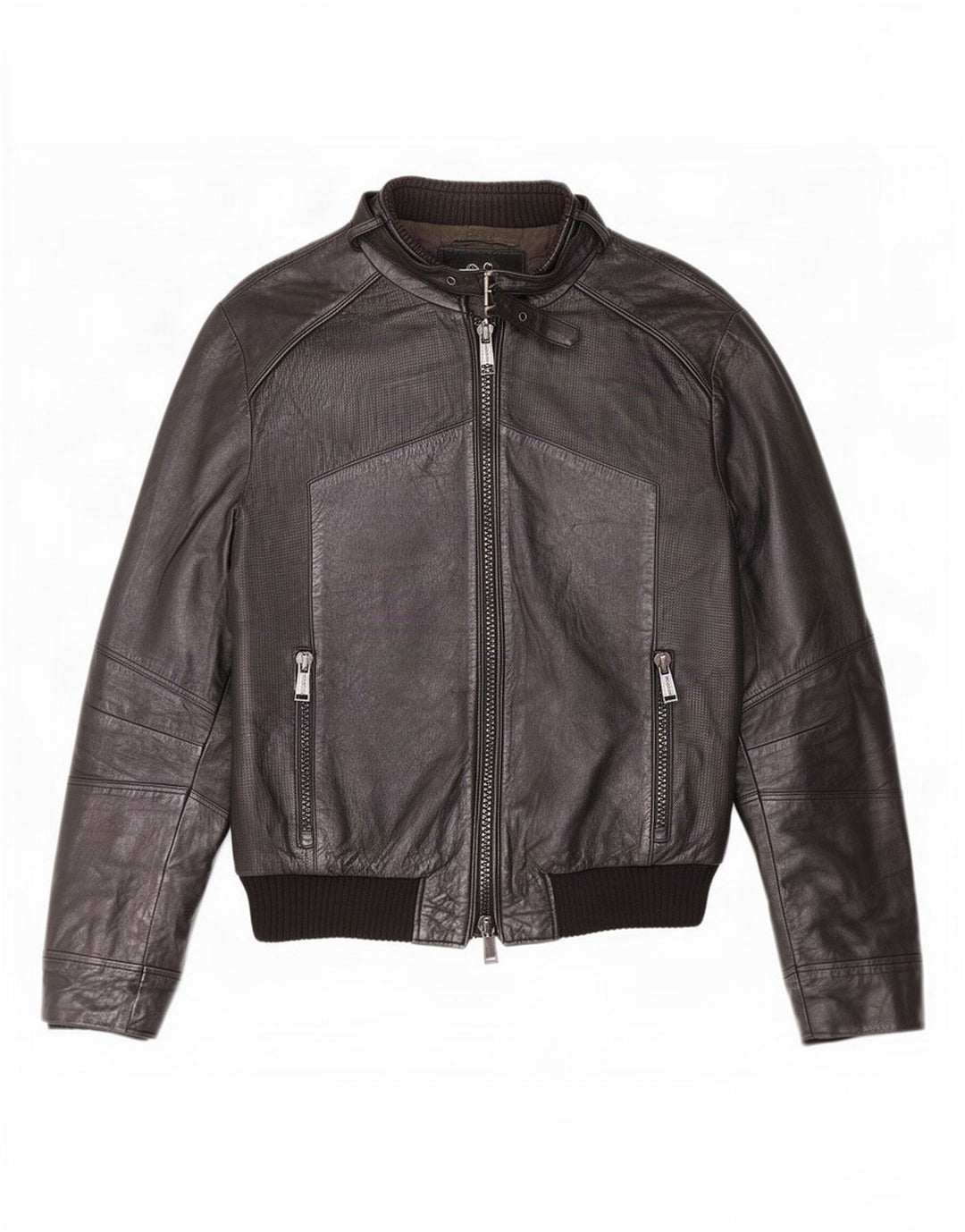 Jachetă de piele pentru bărbați Antony Morato UK 38 Medium Black