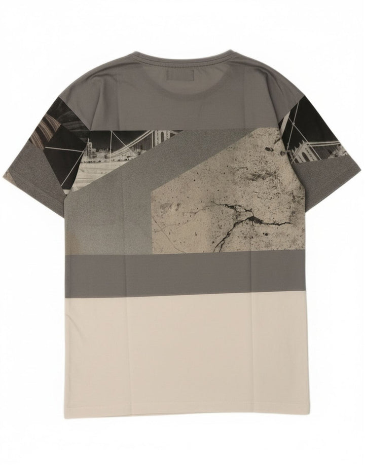 Tricou grafic pentru bărbați Zara Top mic gri Colorblock