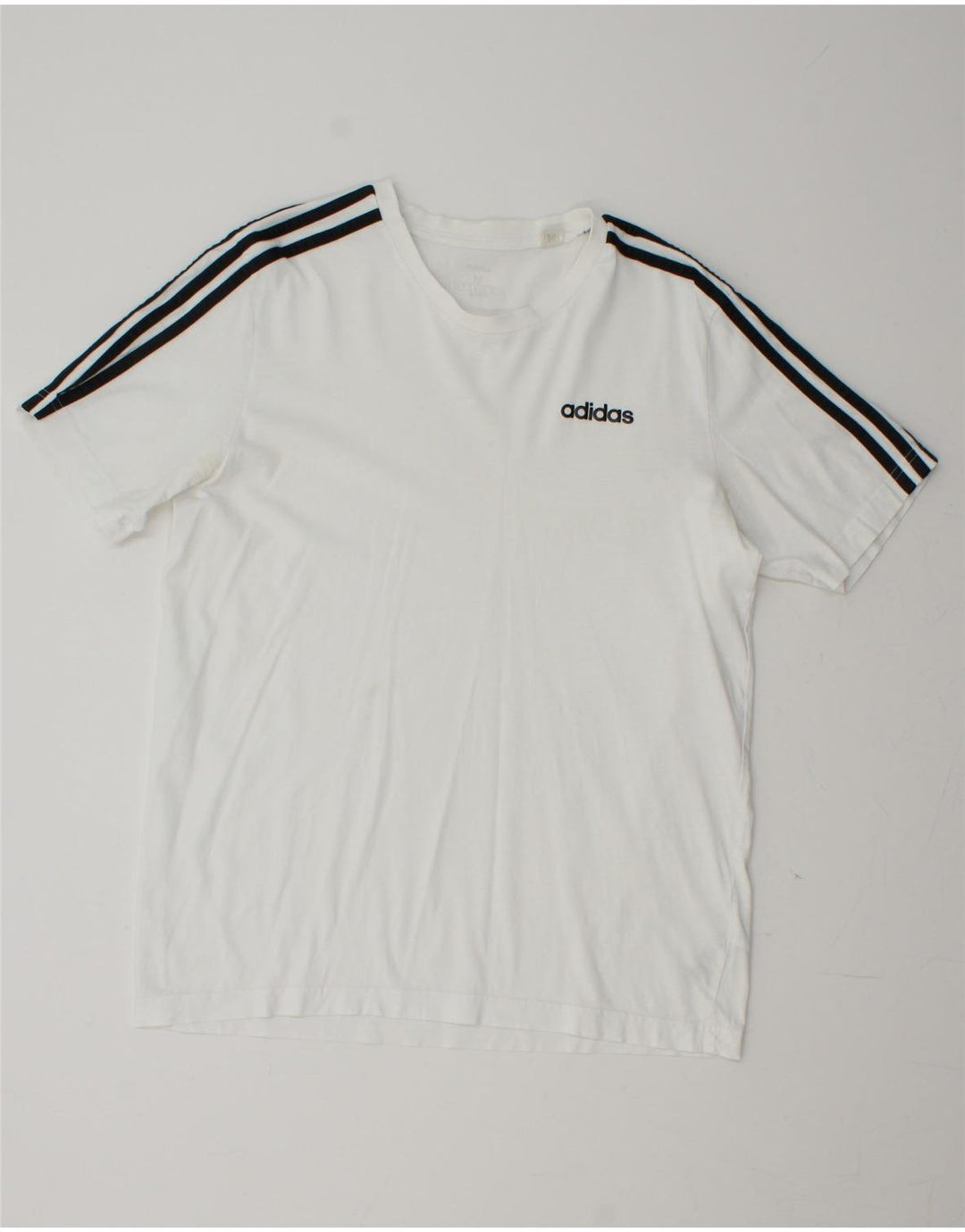 ADIDAS Mens T-Shirt Top Medium White Cotton Vintage Adidas and Second-Hand Adidas from Messina Hembry 