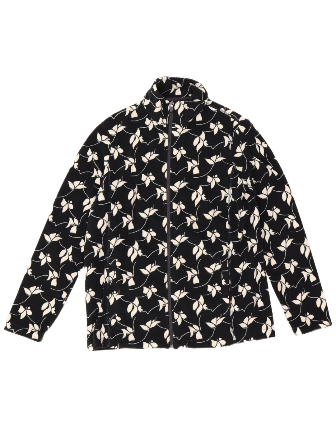 Jachetă polară pentru femei Lands End UK 14 Medium Bluemarin Floral Poliester