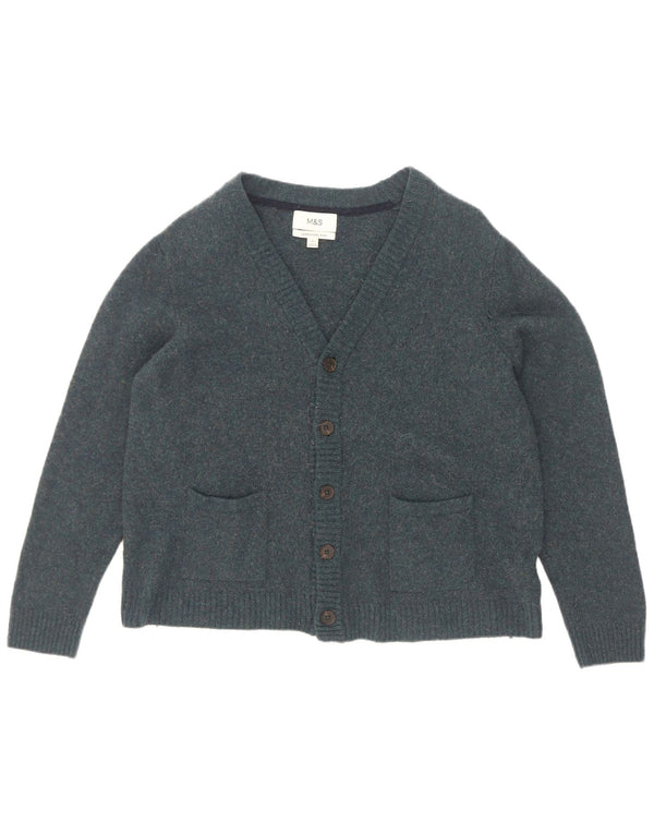 Pulover cardigan pentru bărbați Marks & Spencer, lână albastră 2XL