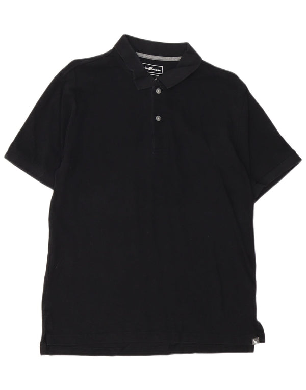 EDDIE BAUER Tricou polo pentru bărbați, bumbac mediu negru