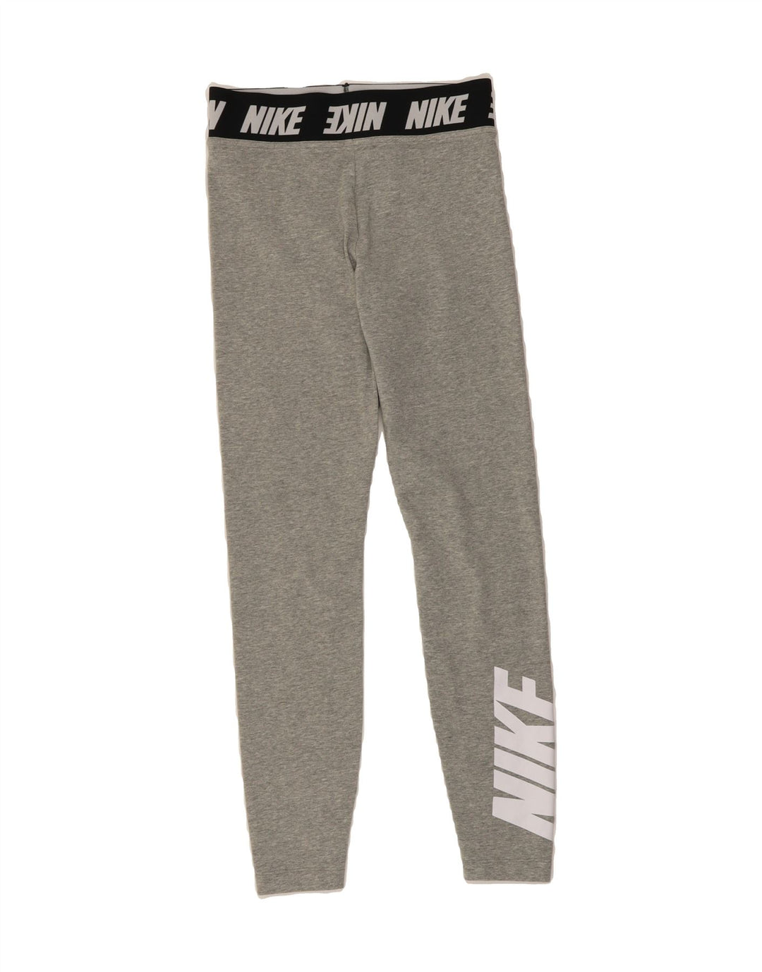 NIKE Womens Graphic Leggings UK 10 Small Grey Cotton Vintage Nike and Second-Hand Nike from Messina Hembry 