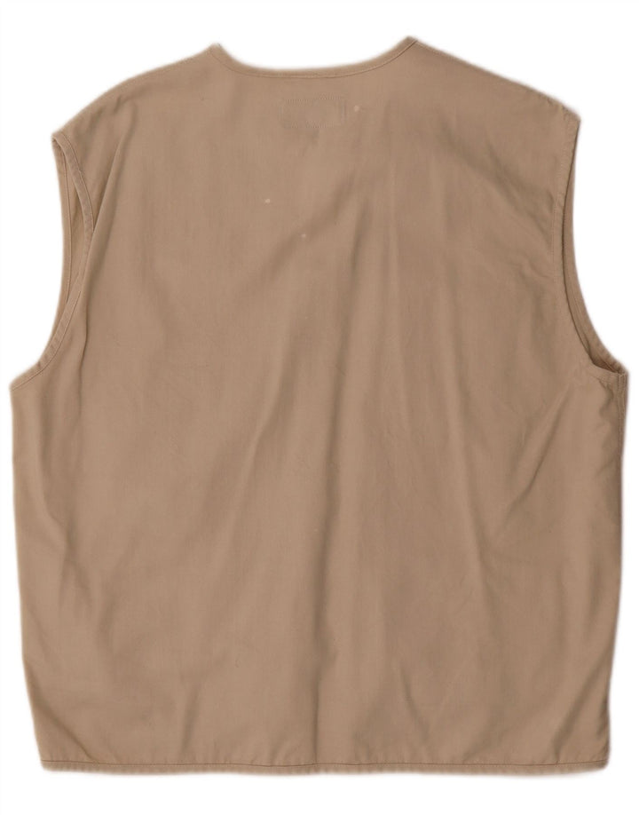 Gilet vintage pentru bărbați, UK 38, bumbac, bej mediu