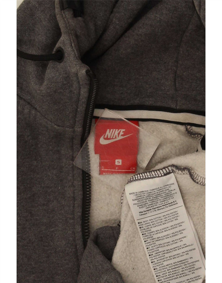 Pulover Nike pentru bărbați, cu fermoar, bumbac, gri mic