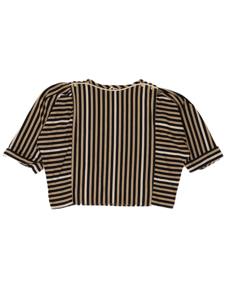 Bluză C & A Crop pentru femei EU 42, bumbac mare cu dungi negre