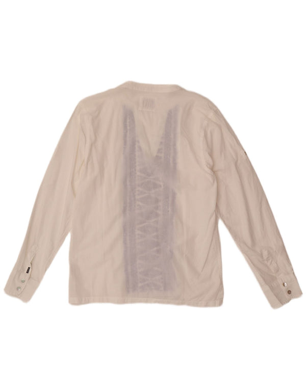 Bluză cămașă cu mânecă lungă pentru fete Scotch & Soda 13-14 ani, albă, geometrică