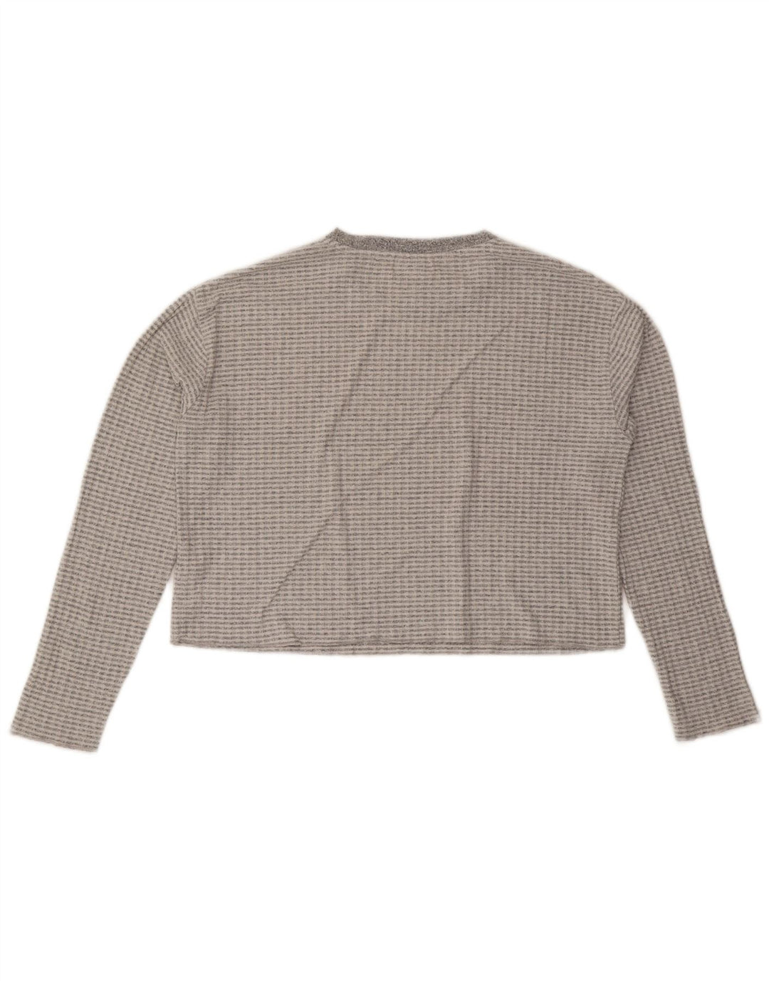Topshop Crop Top pentru femei cu mânecă lungă UK 14 Medium Gri Poliester