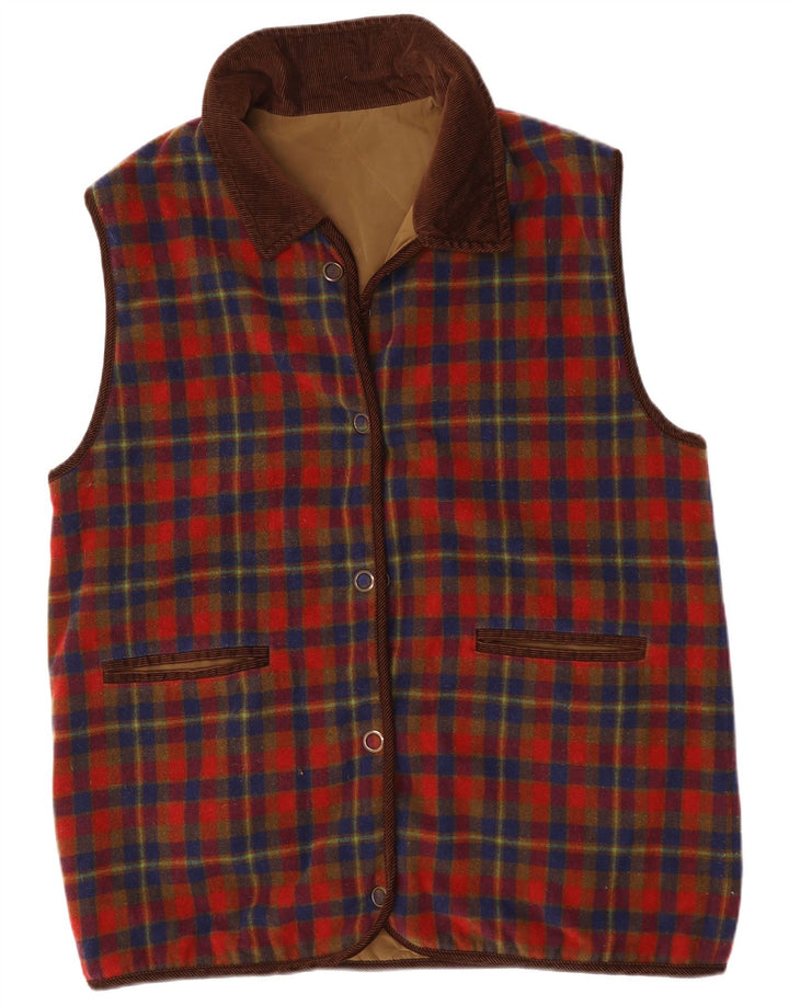 Gilet reversibil pentru femei Ulla Popken UK 20 2XL Lână maro
