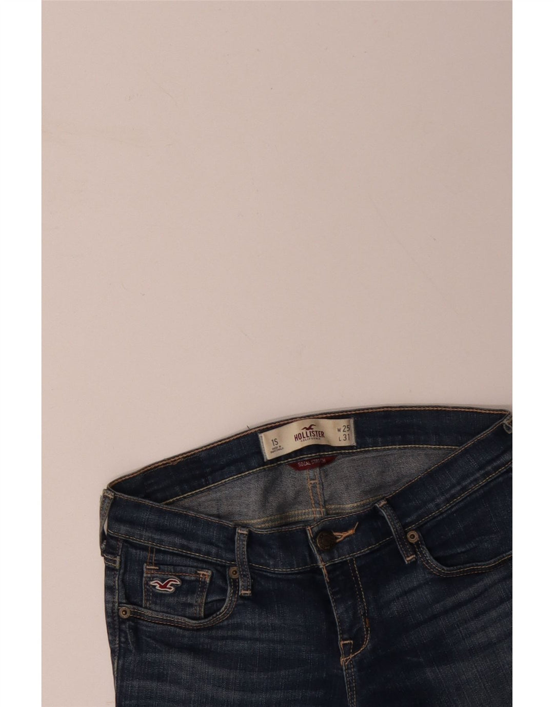 Blugi slim pentru femei HOLLISTER US 1 XS W25 L31 Bumbac albastru