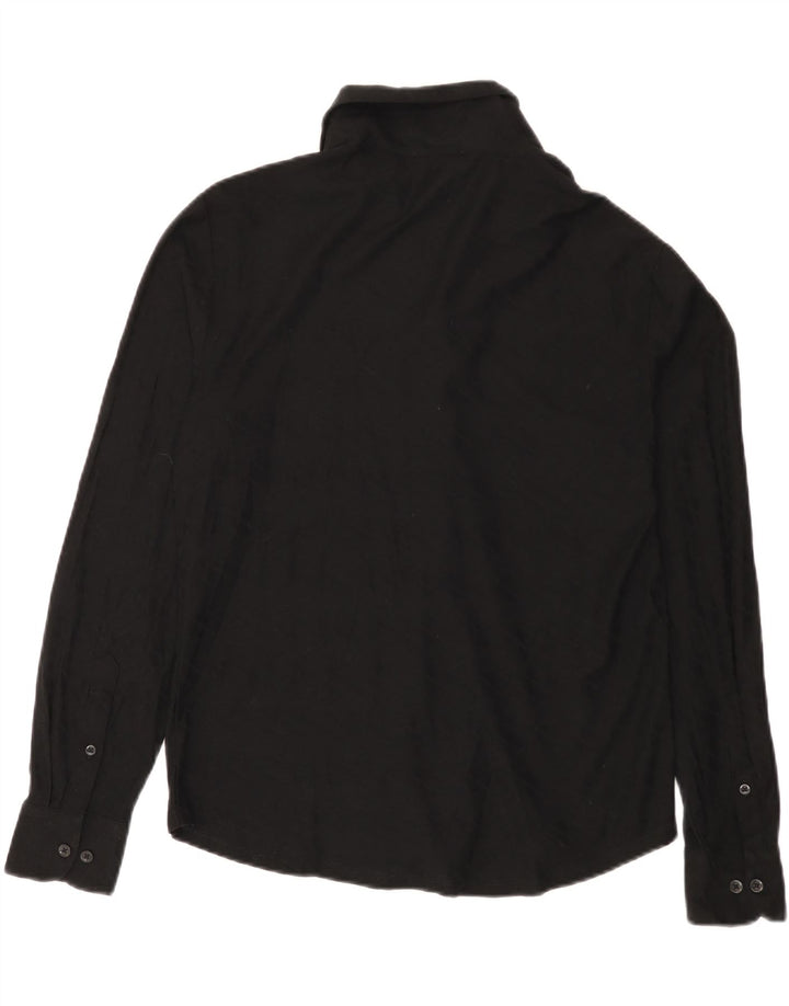 Cămașă Reiss pentru bărbați, bumbac geometric negru mediu