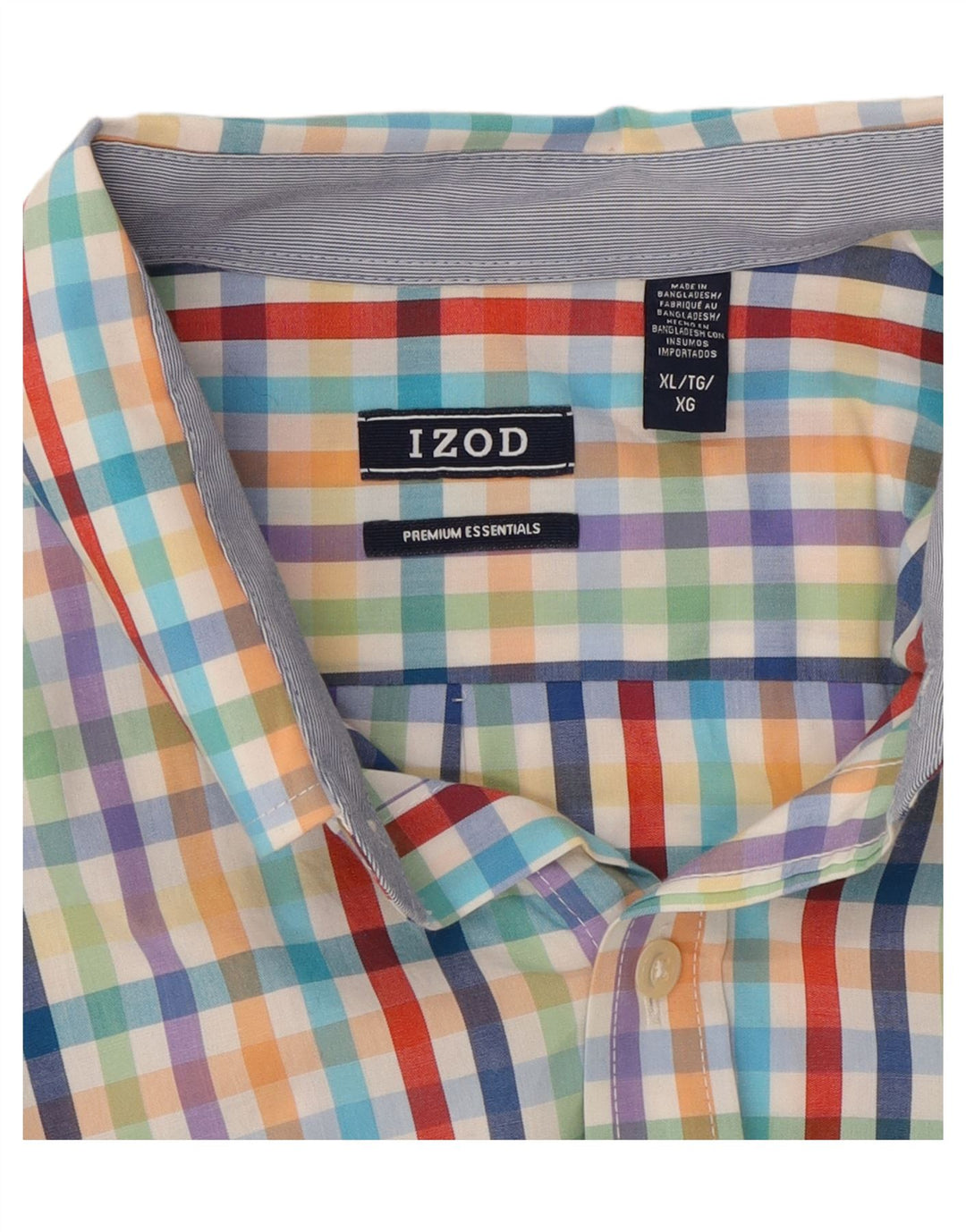 IZOD Mens Shirt XL Multicoloured Check Cotton Vintage Izod and Second-Hand Izod from Messina Hembry 