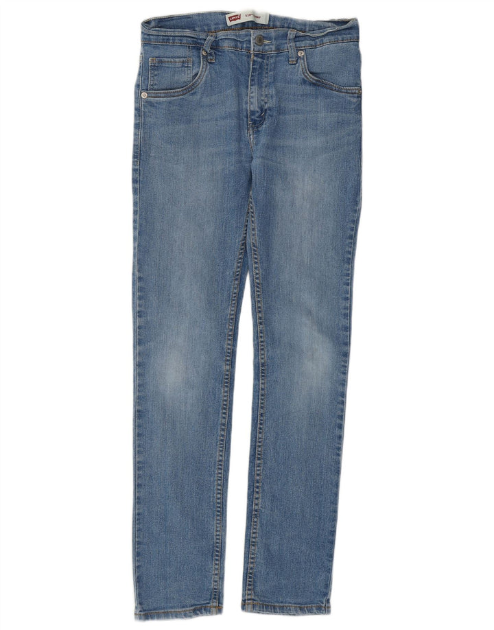Blugi skinny pentru fete 510 LEVI'S 15-16 ani W28 L28 albastru bumbac
