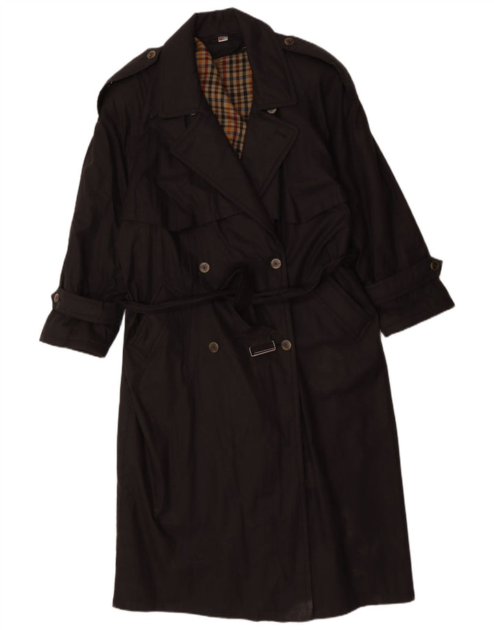 Trenci supradimensionat pentru femei vintage UK 16 mare negru