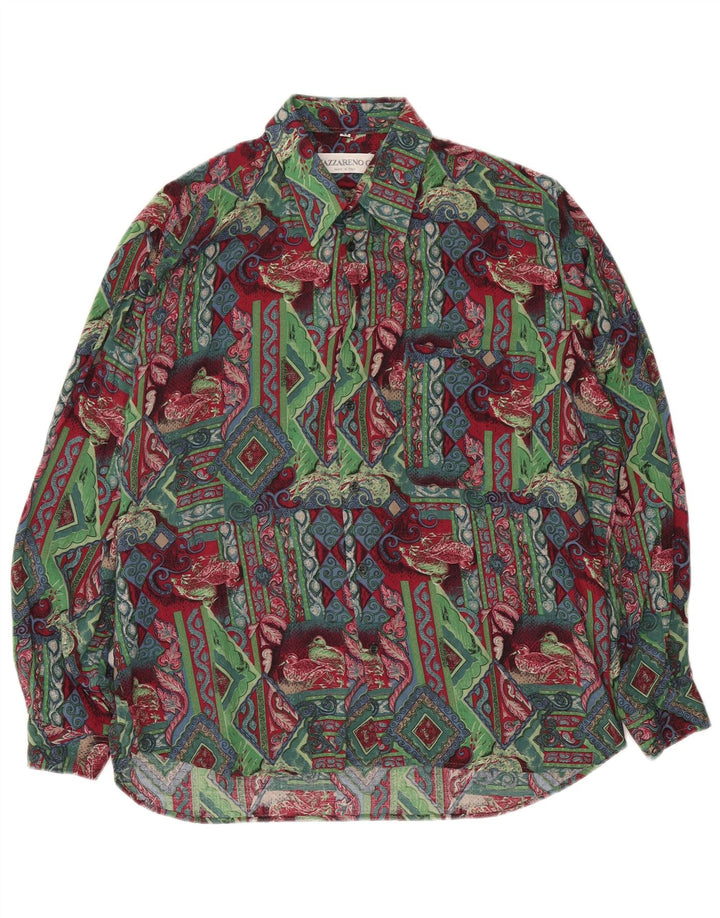 Nazzareno G. Cămașă Bărbați Medium Multicolor Geometric Viscose