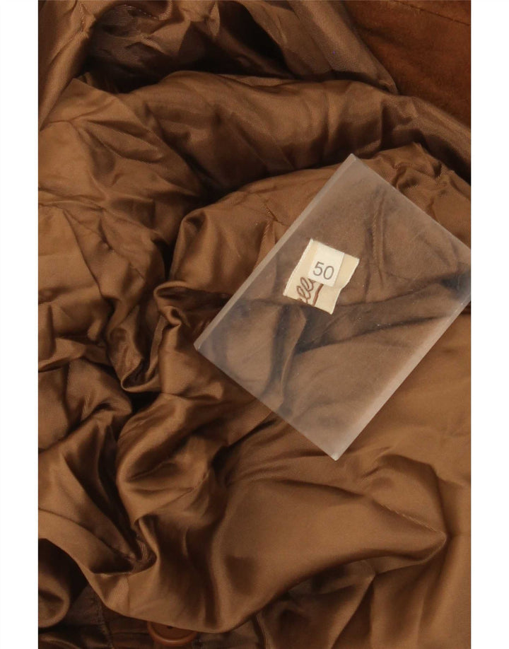 Jachetă de damă vintage din piele intoarsa dublu piept IT 50 XL din piele bej