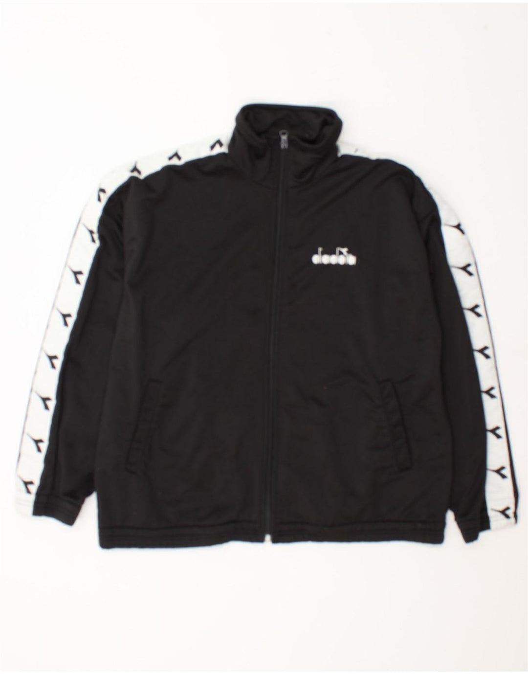 Jachetă de trening grafică pentru bărbați Diadora UK 38 Medium Black Colorblock