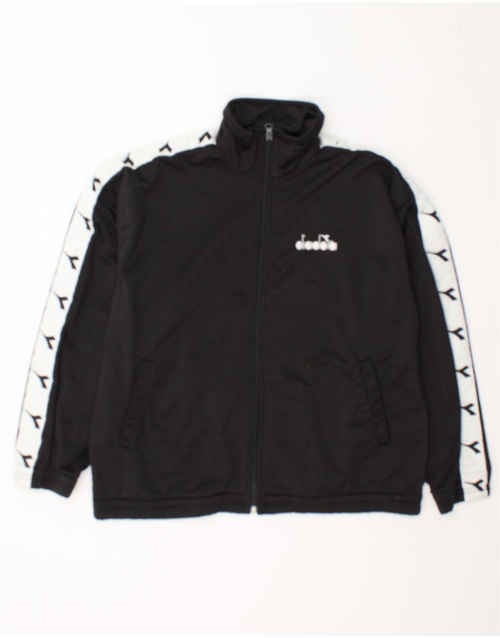Jachetă de trening grafică pentru bărbați Diadora UK 38 Medium Black Colorblock