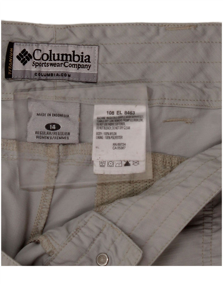 COLUMBIA Pantaloni cargo obișnuiți din titan pentru femei US 14 XL W36 L31 gri
