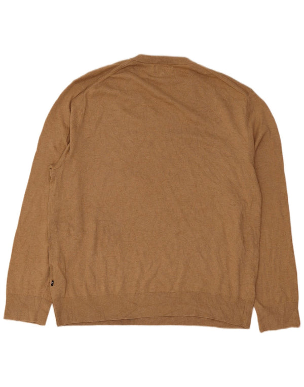 Pulover pentru bărbați Nautica cu decolteu în V, XL, bumbac, bej