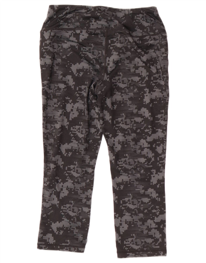 Leggings Capri pentru femei Reebok UK 8, camuflaj negru mic