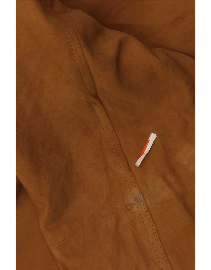 Vintage Jachetă de piele intoarsa pentru femei IT 46 Large Beige Leather