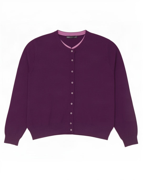Pulover cardigan pentru femei Marks & Spencer UK 20 2XL Viscoză violet