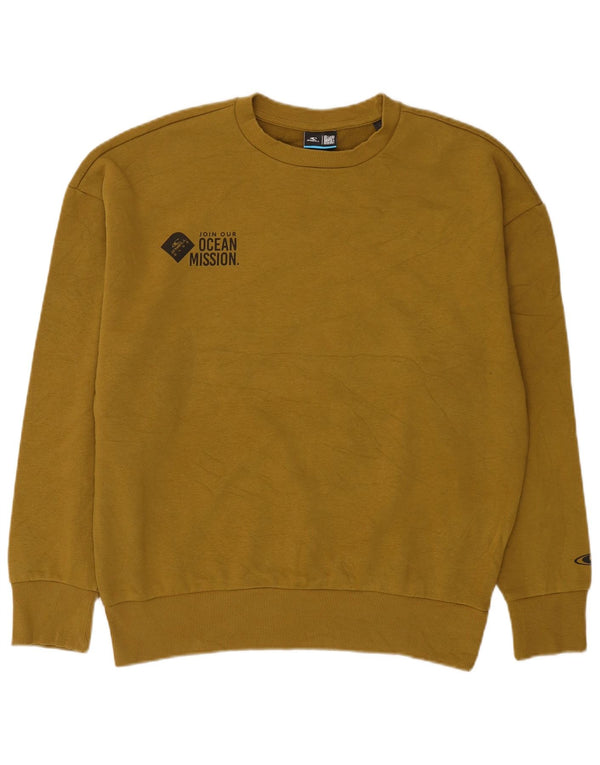 O'Neill Mens Loose Fit Sweatshirt Jumper Small Khaki Cotton