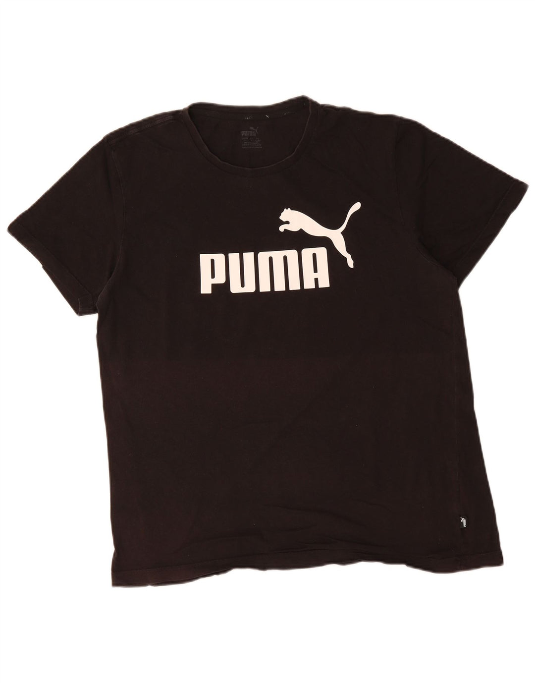 Tricou grafic Puma pentru bărbați Top mare din bumbac negru
