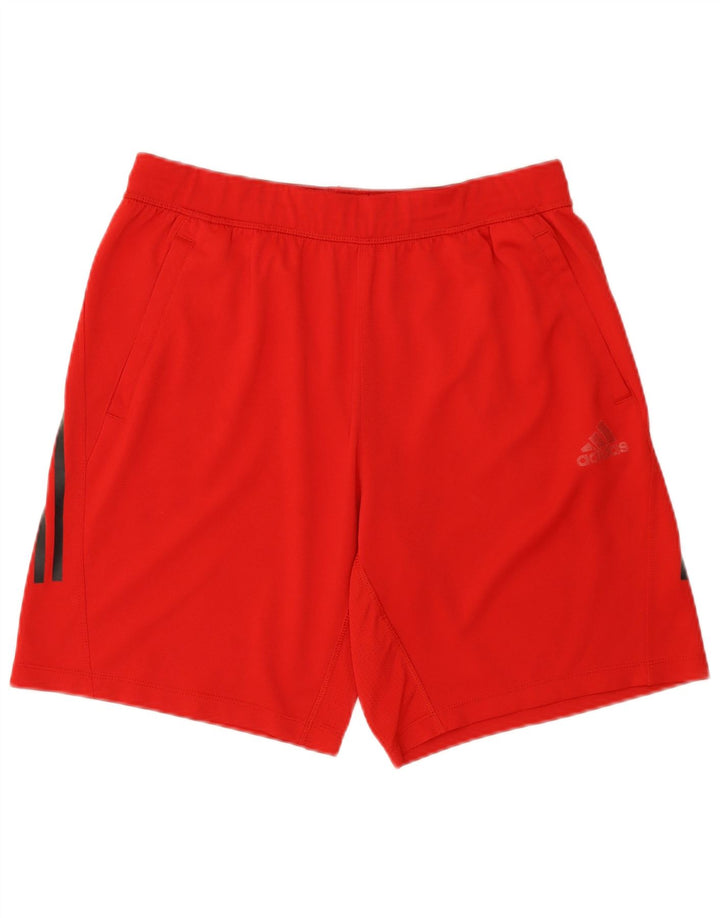 Pantaloni scurți sport Aeroready Adidas pentru bărbați, poliester roșu mare