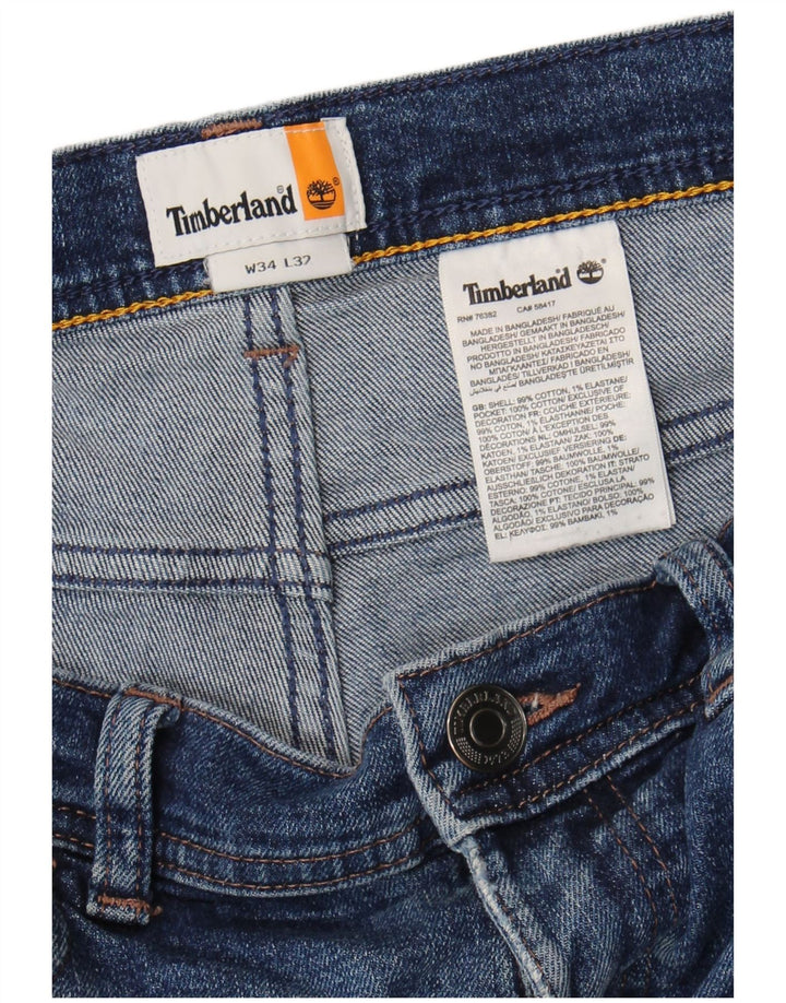 Blugi drepti pentru bărbați Timberland W34 L32 Bumbac albastru