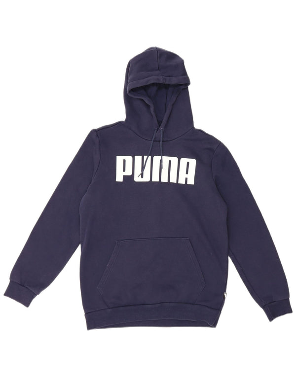 Pulover pentru bărbați Puma Graphic Hoodie Jumper mic, bleumarin, bumbac