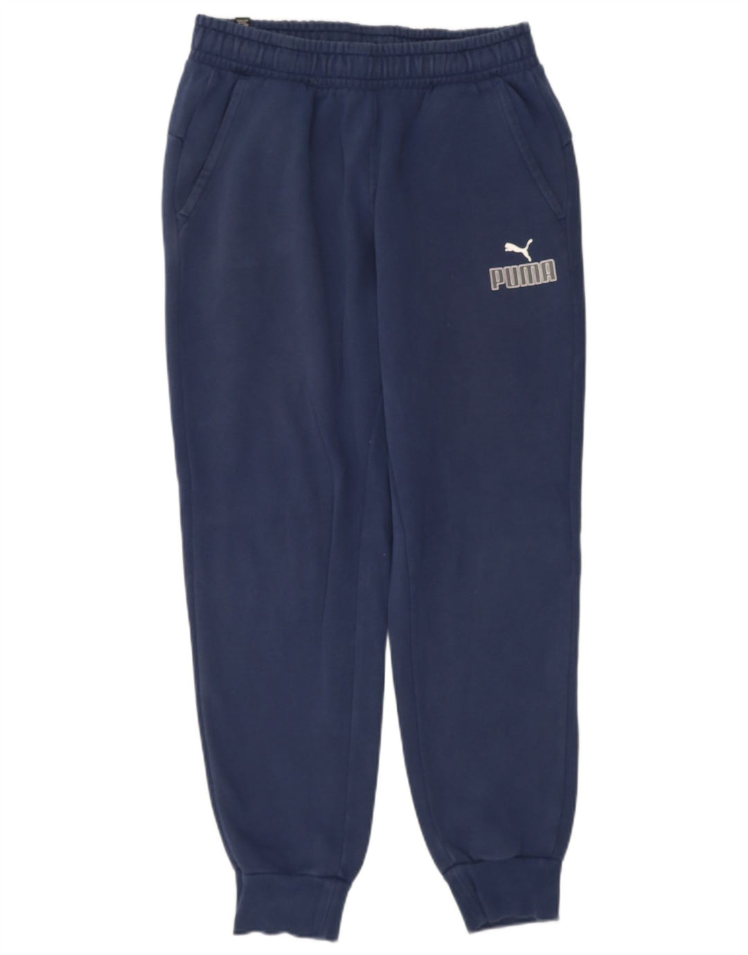 PUMA Mens Graphic Tracksuit Trousers Joggers Medium  Navy Blue
