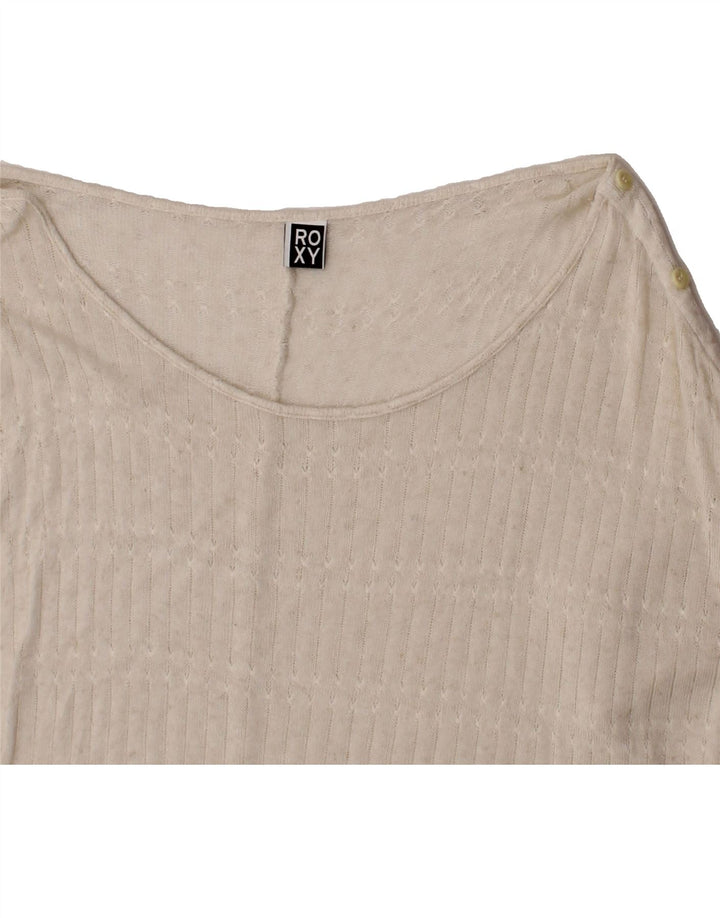 ROXY Womens 1/2 Sleeve Blouse Top UK 16 Large Off White Vintage Roxy and Second-Hand Roxy from Messina Hembry 
