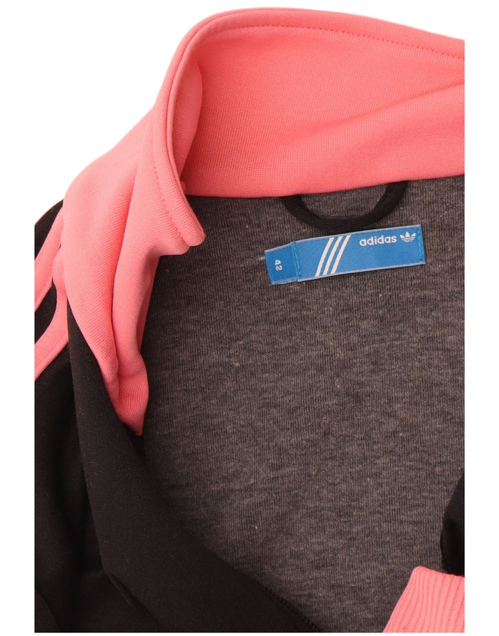 Jachetă de top pentru trening grafic Adidas pentru femei IT 42 Medium Black Colorblock