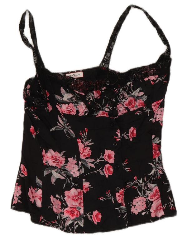 Max & Co. Top corset pentru femei UK 12 Medium Black Floral