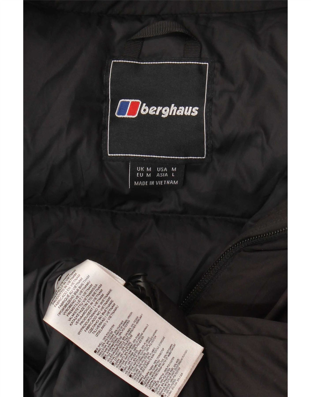 Gilet căptușit pentru bărbați Berghaus UK 38 Poliester mediu negru
